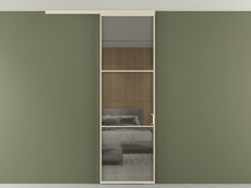 Перегородка Формато вдоль стены на потолок 1 створка