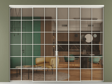 Перегородка Formato внутри проёма 4 створки