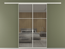 Перегородка Formato вдоль стены 2 створки