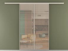 Перегородка Формато вдоль стены 2 створки