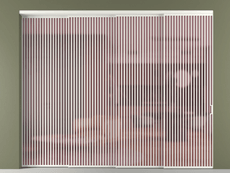 Перегородка Formato внутри проёма 4 створки с синхронным механизмом