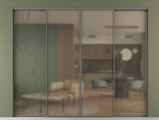 Перегородка Formato внутри проёма 4 створки