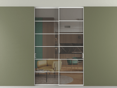 Перегородка Formato внутри проёма скрытое крепление в потолок 2 створки