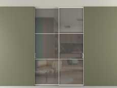 Перегородка Формато внутри проёма скрытое крепление в потолок 2 створки