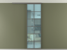 Перегородка Formato вдоль стены на потолок 1 створка