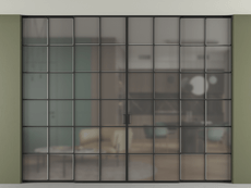 Перегородка Formato внутри проёма скрытое крепление в потолок 4 створки