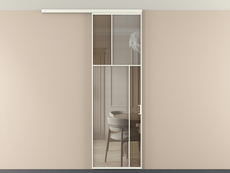 Перегородка Mosaic вдоль стены на потолок одностворчатая