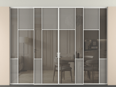 Перегородка Мозаик внутри проёма скрытое крепление в потолок 4 створки