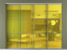 Перегородка Формато внутри проёма 4 створки с синхронным механизмом