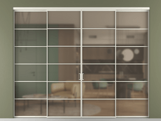 Перегородка Formato внутри проёма 4 створки