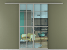 Перегородка Формато вдоль стены 2 створки