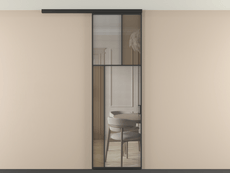 Перегородка Mosaic вдоль стены на потолок одностворчатая