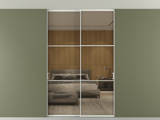 Перегородка Формато внутри проёма скрытое крепление в потолок 2 створки