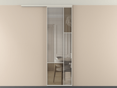 Перегородка Mosaic вдоль стены на потолок 1 створка