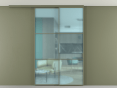 Перегородка Formato вдоль стены на потолок телескопик синхро 2