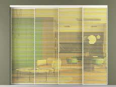 Перегородка Формато внутри проёма 4 створки с синхронным механизмом