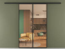 Перегородка Formato вдоль стены 2 створки