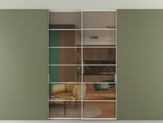 Перегородка Formato внутри проёма скрытое крепление в потолок 2 створки