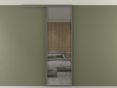 Перегородка Формато вдоль стены на потолок 1 створка