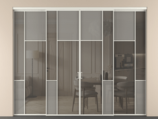 Перегородка Mosaic внутри проёма 4 створки