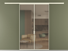 Перегородка Формато вдоль стены 2 створки