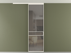 Перегородка Формато вдоль стены на потолок 1 створка