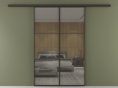 Перегородка Формато вдоль стены 2 створки