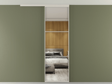 Перегородка Формато вдоль стены на потолок 1 створка