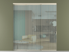 Перегородка Formato внутри проёма 3 створки с синхронным механизмом