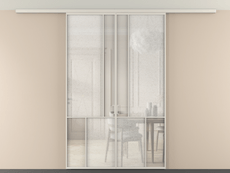 Перегородка Mosaic вдоль стены на потолок 2 створки