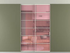 Перегородка Формато внутри проёма скрытое крепление в потолок 2 створки