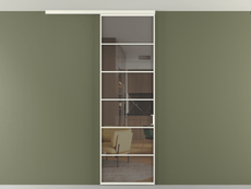 Перегородка Формато вдоль стены на потолок 1 створка