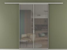 Перегородка Formato вдоль стены 2 створки