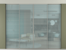 Перегородка Formato внутри проёма скрытое крепление в потолок 4 створки