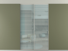 Перегородка Формато внутри проёма скрытое крепление в потолок 2 створки