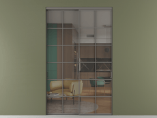 Перегородка Формато внутри проёма 2 створки