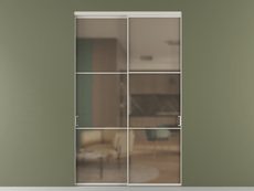 Перегородка Формато внутри проёма 2 створки