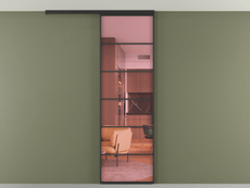 Перегородка Формато вдоль стены на потолок 1 створка