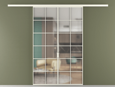 Перегородка Формато вдоль стены 2 створки