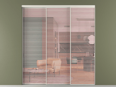 Перегородка Формато внутри проёма 3 створки с синхронным механизмом