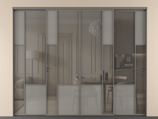 Перегородка Мозаик внутри проёма 4 створки