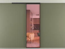 Перегородка Formato вдоль стены на потолок 1 створка