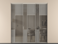 Перегородка Мозаик внутри проёма 3 створки