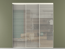 Перегородка Формато внутри проёма 3 створки с синхронным механизмом