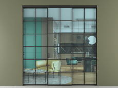 Перегородка Formato внутри проёма 3 створки