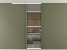 Перегородка Formato вдоль стены на потолок 1 створка