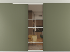 Перегородка Формато вдоль стены на потолок 1 створка