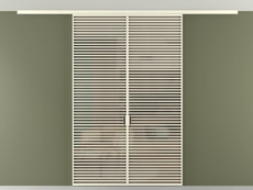 Перегородка Формато вдоль стены на потолок 2 створки