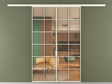 Перегородка Формато вдоль стены 2 створки