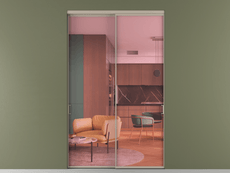 Перегородка Formato внутри проёма 2 створки